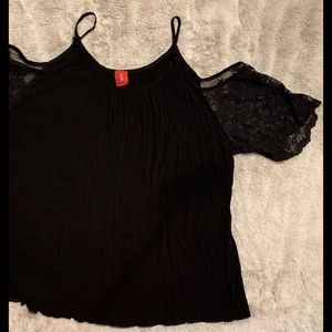 Black Cold Shoulder top